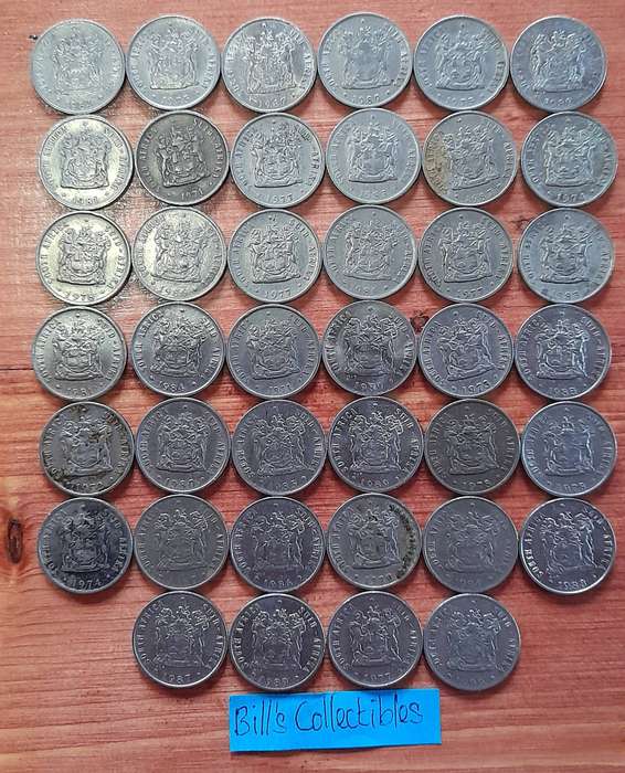 40 South African 2nd Decimal 10cent Coins .