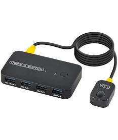 Multi-Functional and Lightweight USB 3.0 Device Switcher with 4 Ports