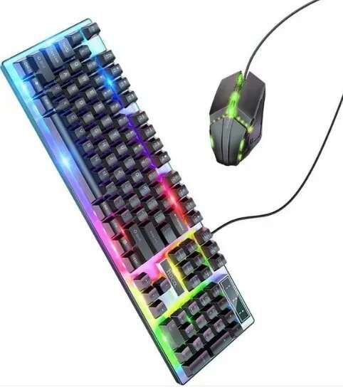 Hoco GM18 LED Colorful Lighting Gaming Keyboard and Mouse Set