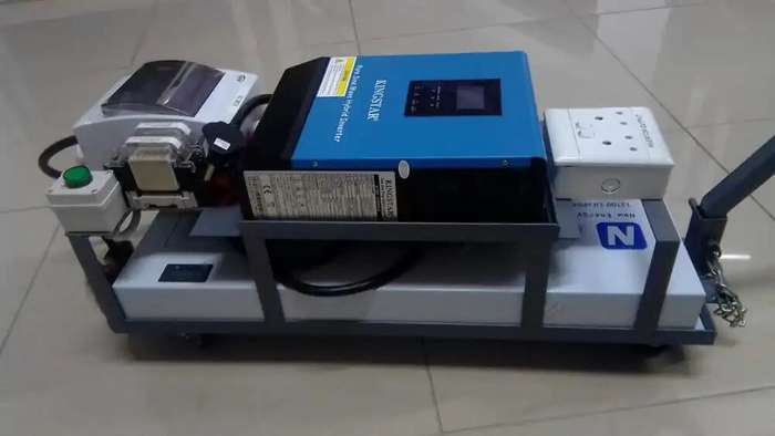 Portable 1kva, 12v hybrid inverter system