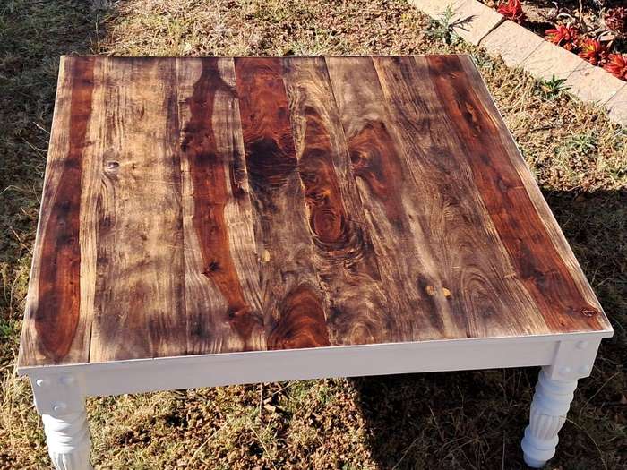 solid wood refurbished coffee table Blackwood