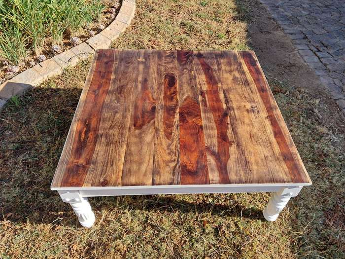 solid wood refurbished coffee table Blackwood