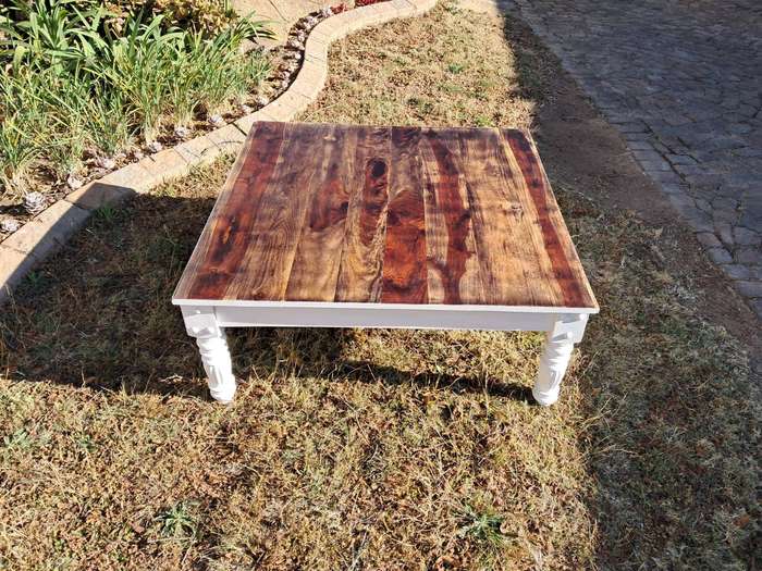 solid wood refurbished coffee table Blackwood