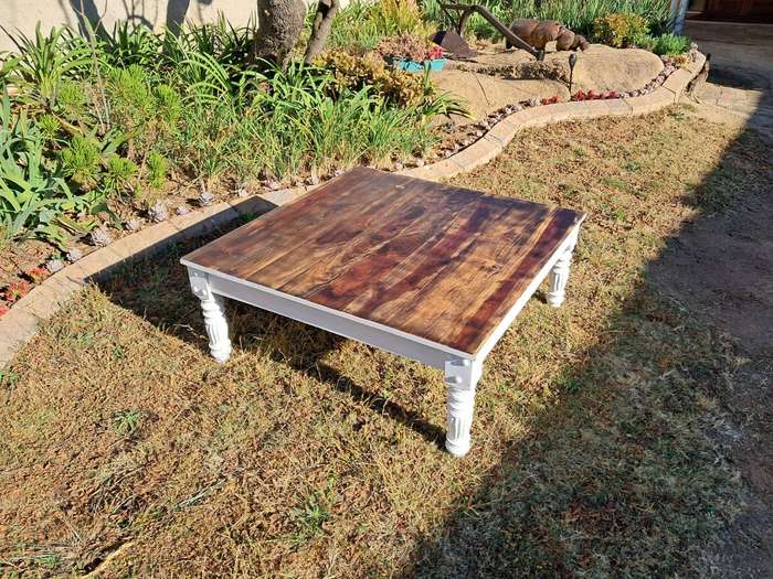 solid wood refurbished coffee table Blackwood