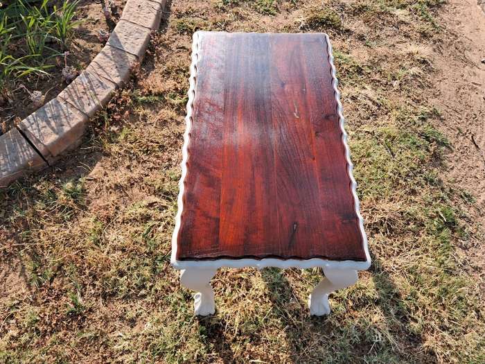 Refurbished solid wood Imbuia(R54,000 per cube) - solid wood- coffee table!