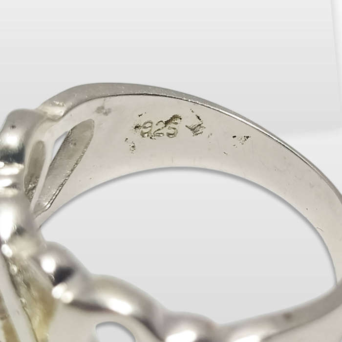 925 Sterling Silver Heart Design Ring