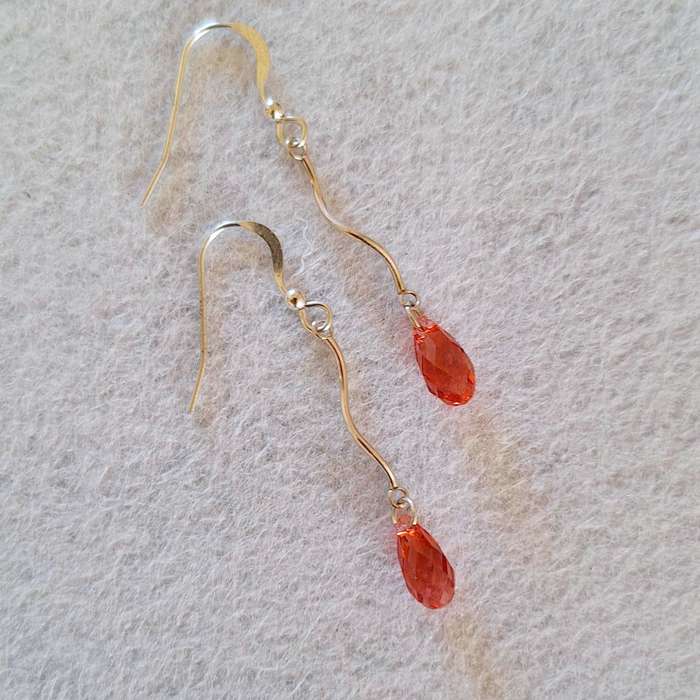 Silver and crystal earrings