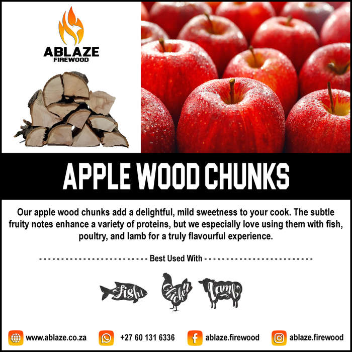 Apple Wood Smoking Chunks | Per Box