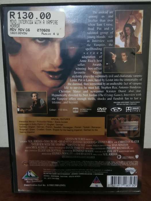 Interview with a Vampire on DVD