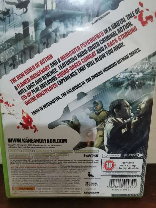 Kane and Lynch, Dead Men on Xbox 360 with Booklet