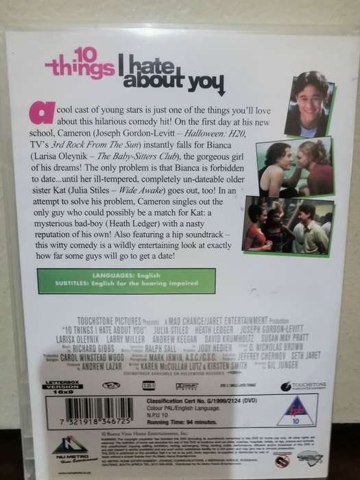 10 Things I Hate About You on DVD