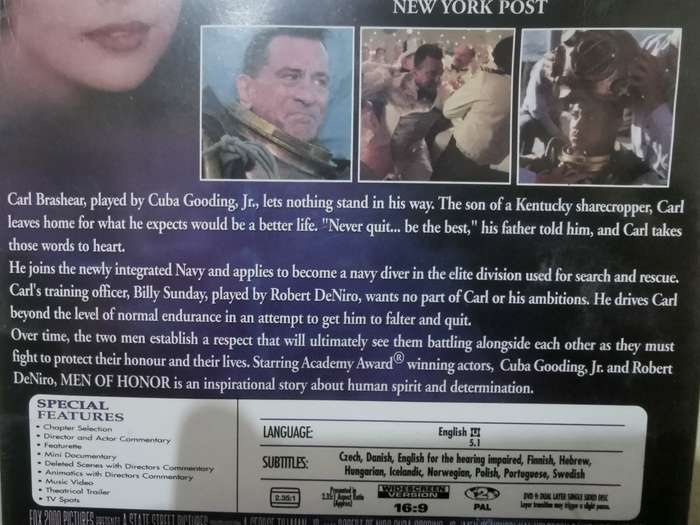 Men of Honor on DVD