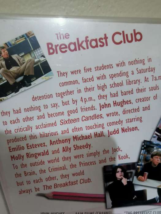 The Breakfast Club on DVD