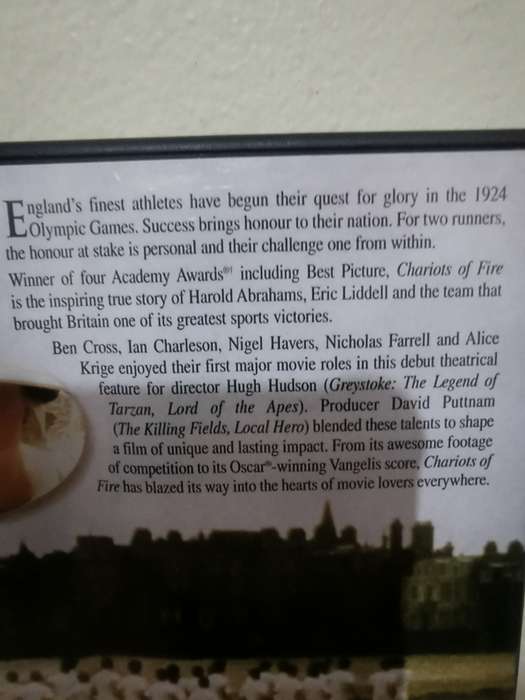 Chariots of Fire on DVD