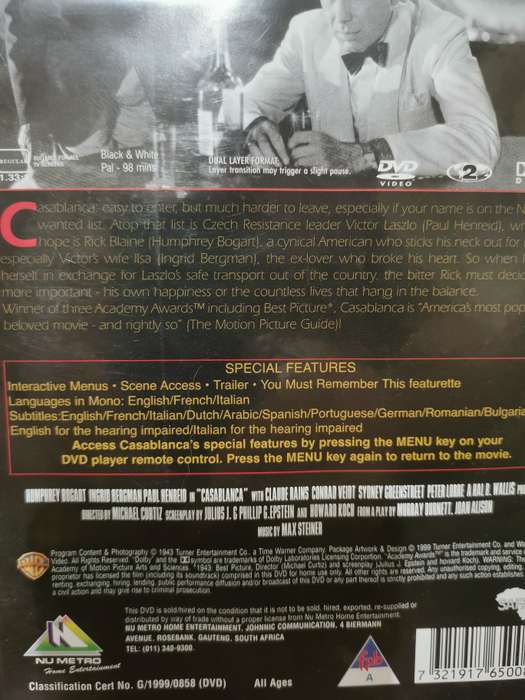 Casablanca on DVD