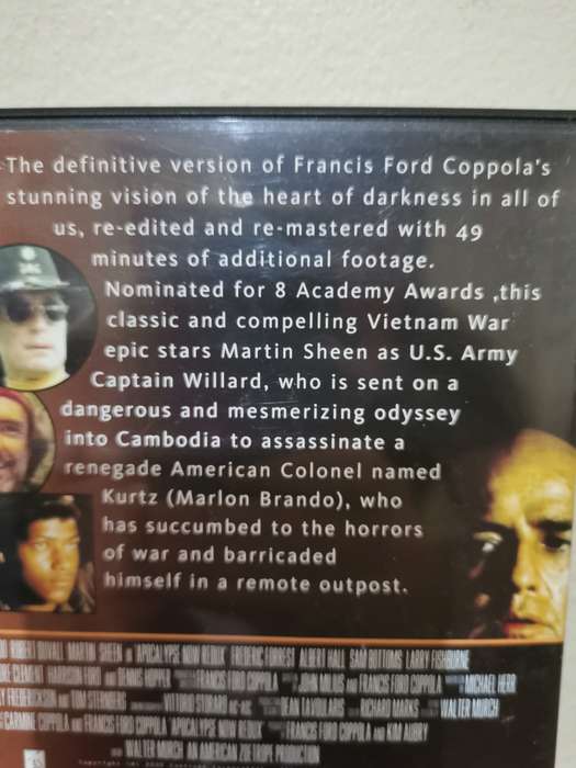 Apocalypse Now in Mint Condition on DVD