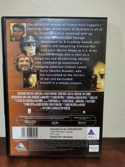 Apocalypse Now in Mint Condition on DVD