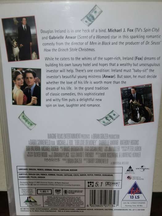 For Love or Money on DVD