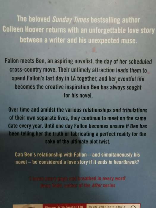 November 9, novel by Colleen Hoover