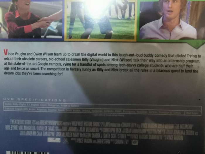 The Internship on DVD