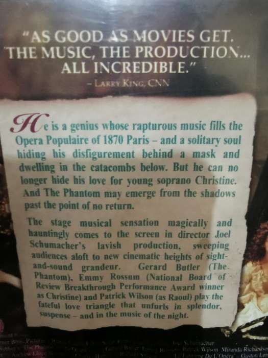 The Phantom of the Opera Double Disc Special Edition on DVD