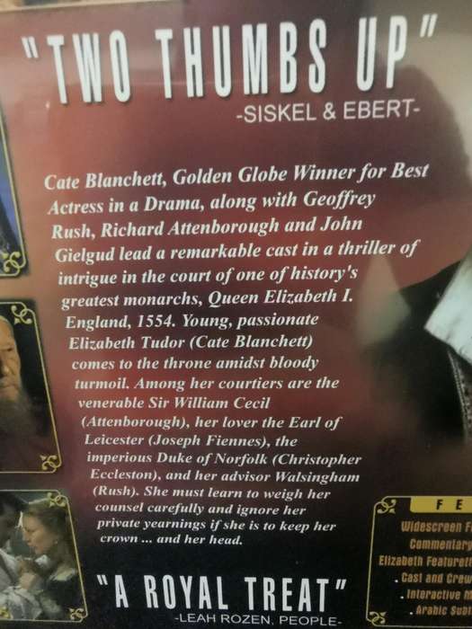 Elizabeth on DVD
