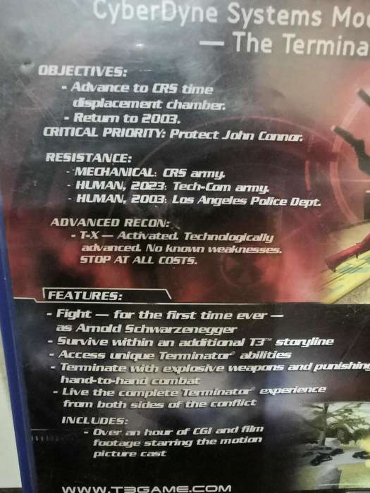 Terminator 3 - Rise of the Machines on PlayStation 2 with Booklet