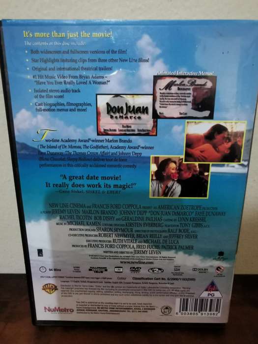 Don Juan De Marco on DVD