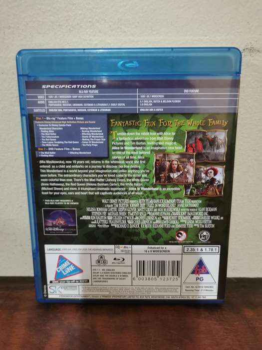 Alice in Wonderland Blue-Ray and DVD Set