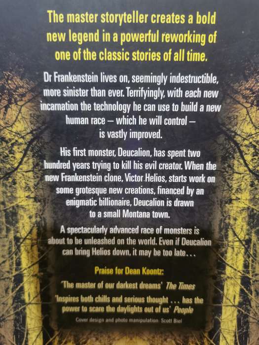 Frankenstein - Lost Souls, novel by Dean Koontz