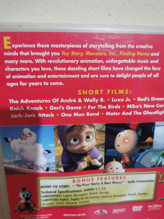 Pixar Short Films Collection on DVD