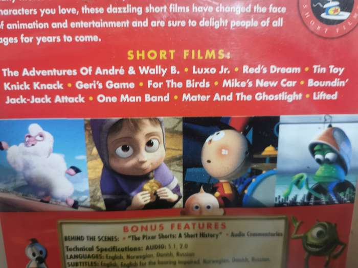 Pixar Short Films Collection on DVD