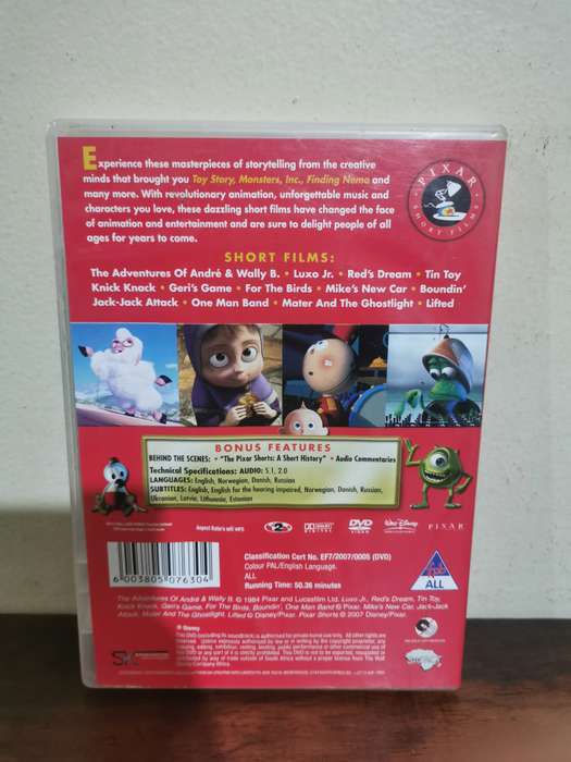 Pixar Short Films Collection on DVD