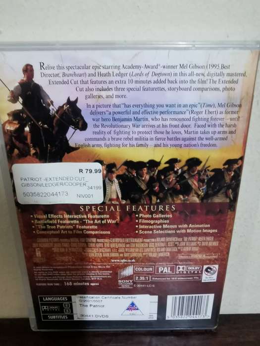 The Patriot, Extended Cut on DVD