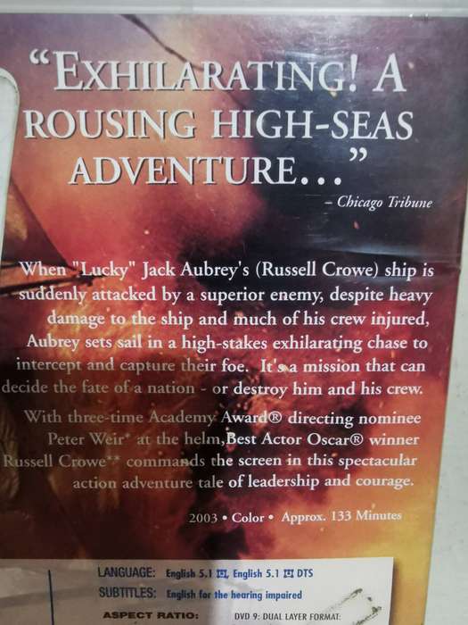 Master and Commander on DVD