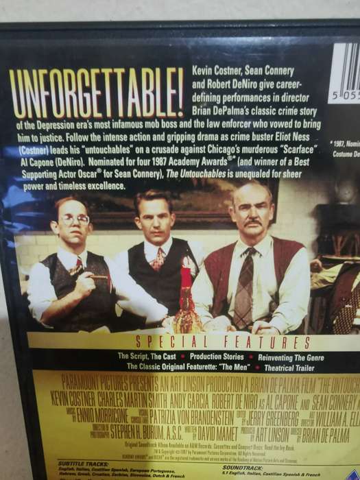 The Untouchables on DVD