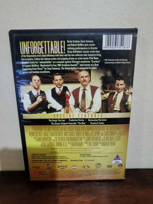 The Untouchables on DVD