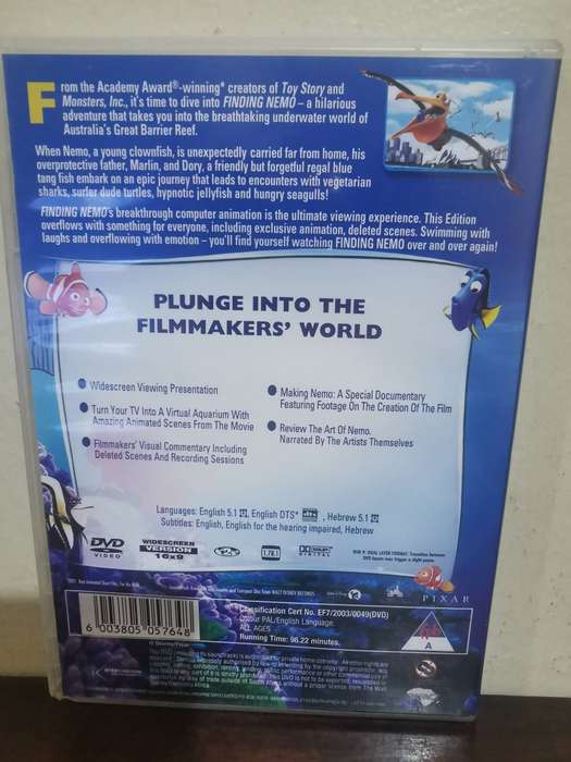 Finding Nemo on DVD