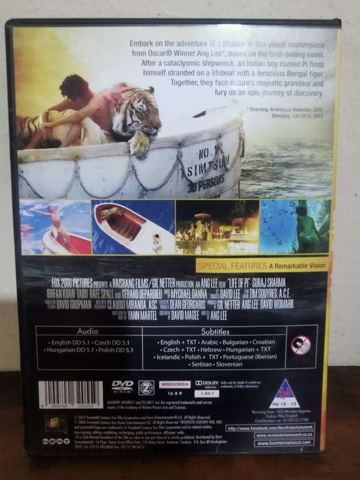 Life of Pi on DVD