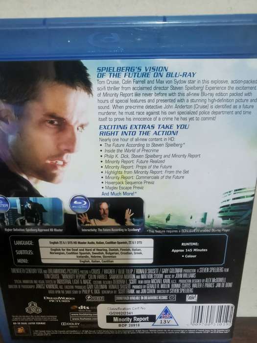 Minority Report on Blu-ray