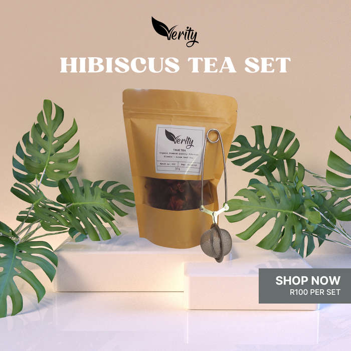 Verity Farm Hibiscus tea with strainer