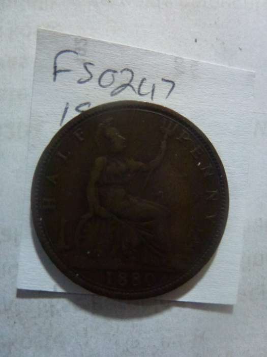 1880 Great Britain 1/2 penny