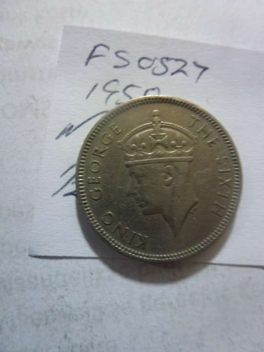 1950 Mauritius 1/2 rupee