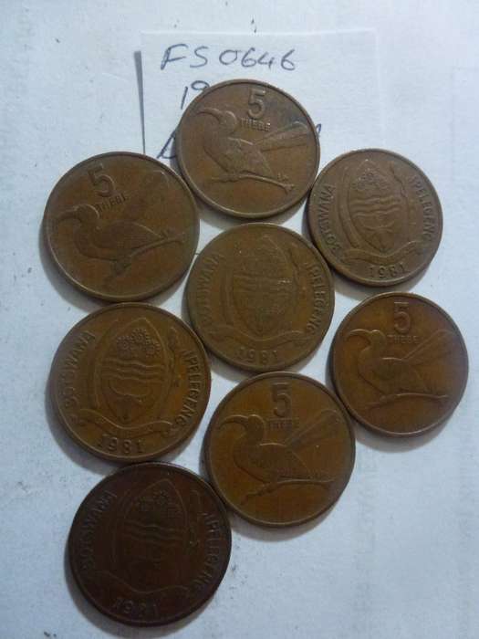 1981 Botswana 5 thebe