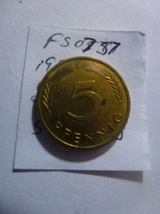 1989 Germany 5 pfennig