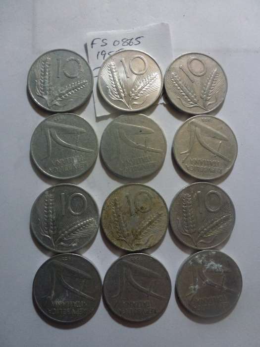 1955 Italy 10 lira
