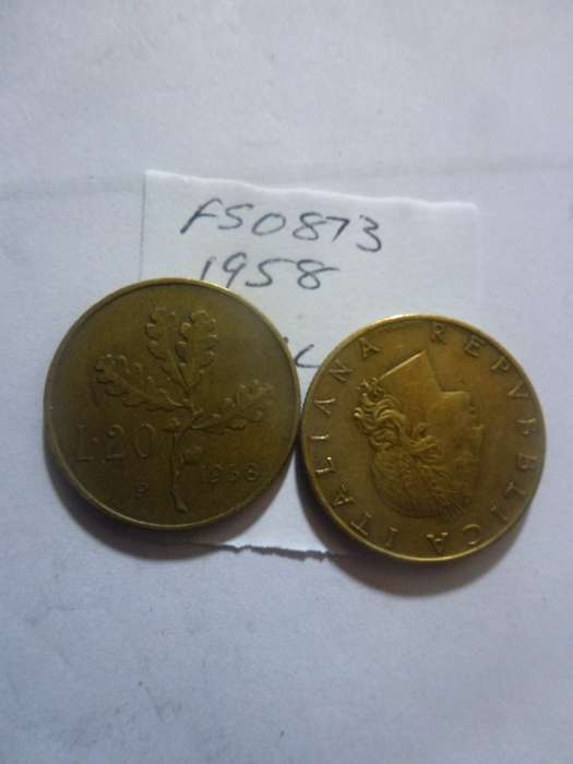 1958 Italy 20 lira