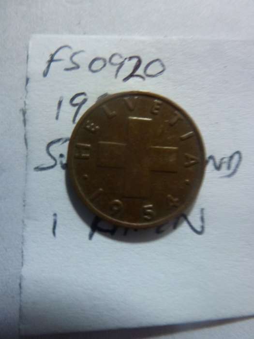1954 Switzerland 1 rappen
