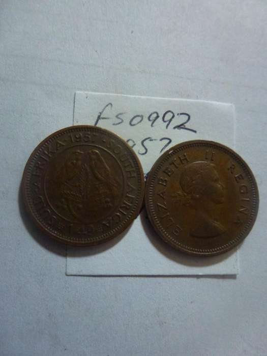 1957 Union of South Africa 1/4 penny
