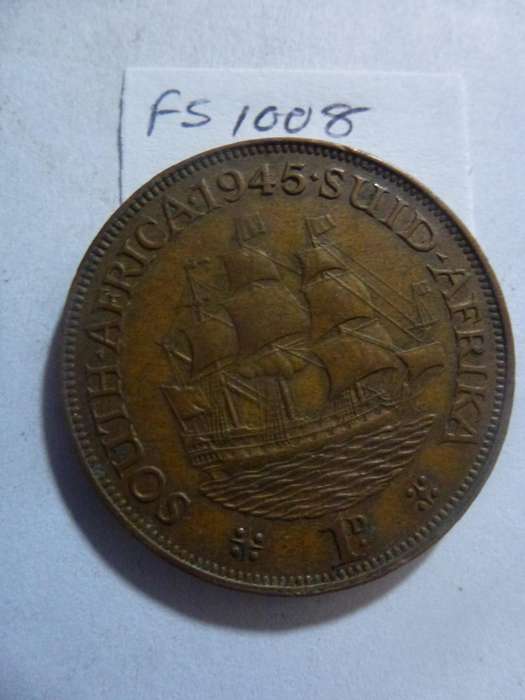 1945 Union of South Africa 1 penny